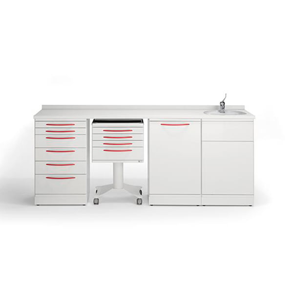 Mobili clinici serie Aurora: set di quattro moduli